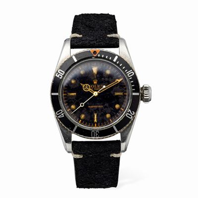 Sportivo e Raro Submariner Ref 5510 'coroncione', Quadrante Nero Lucido Gilt Pallettoni al Radio,...