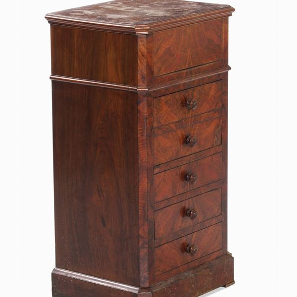 Mobile toelette a 5 cassetti in legno lastronato