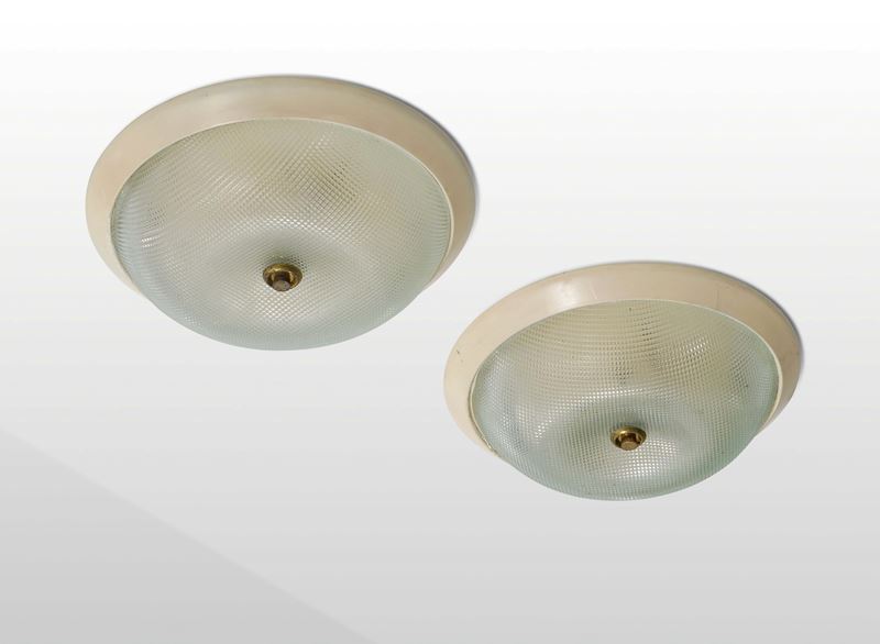 Due lampade a plafone  - Asta Design - Cambi Casa d'Aste