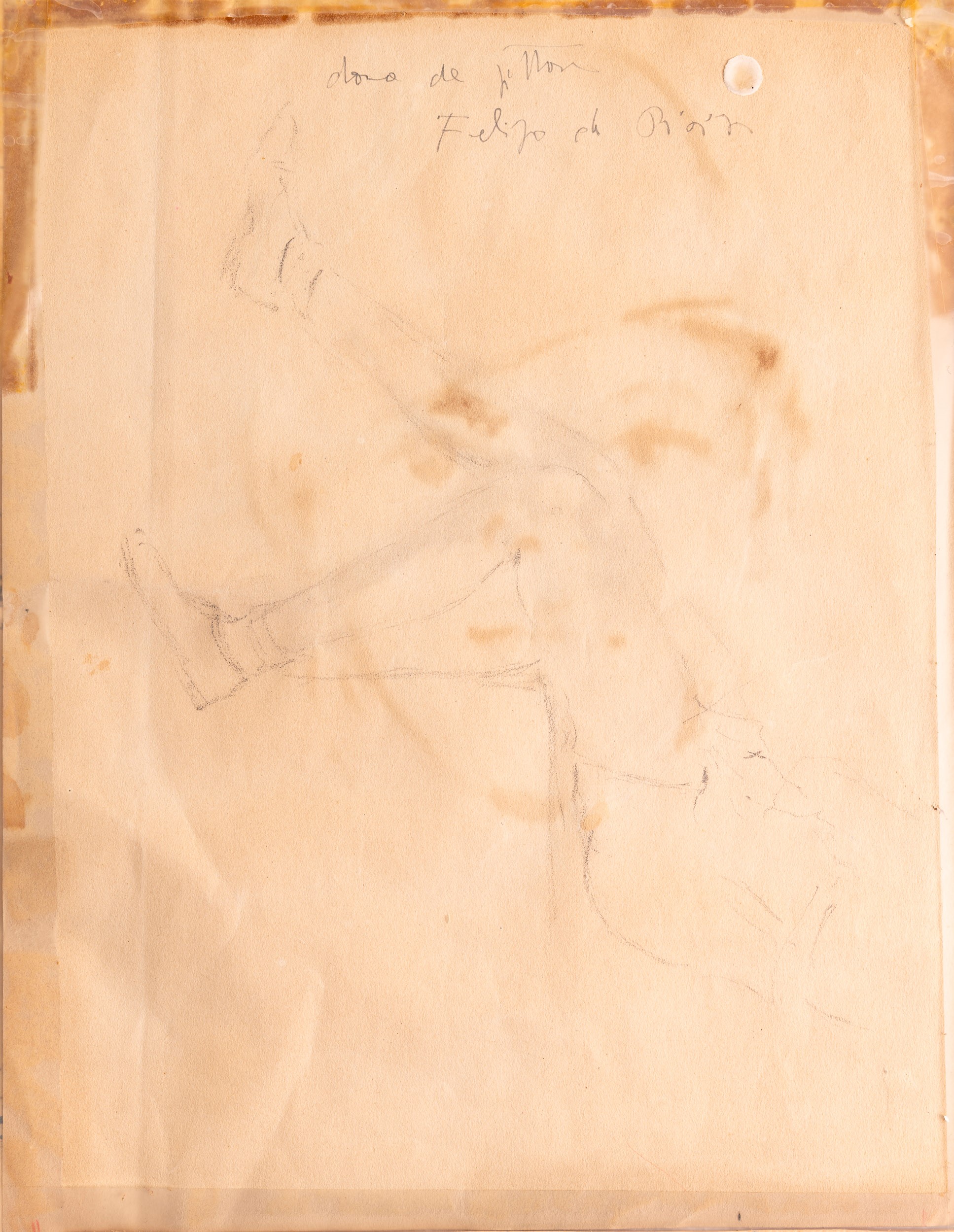 Filippo De Pisis - Ragazzo con berretto - Studio di figura seduta, acquarello e matita su carta