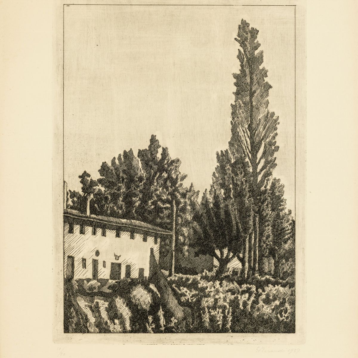 Giorgio Morandi - Paesaggio con il Grande Pioppo