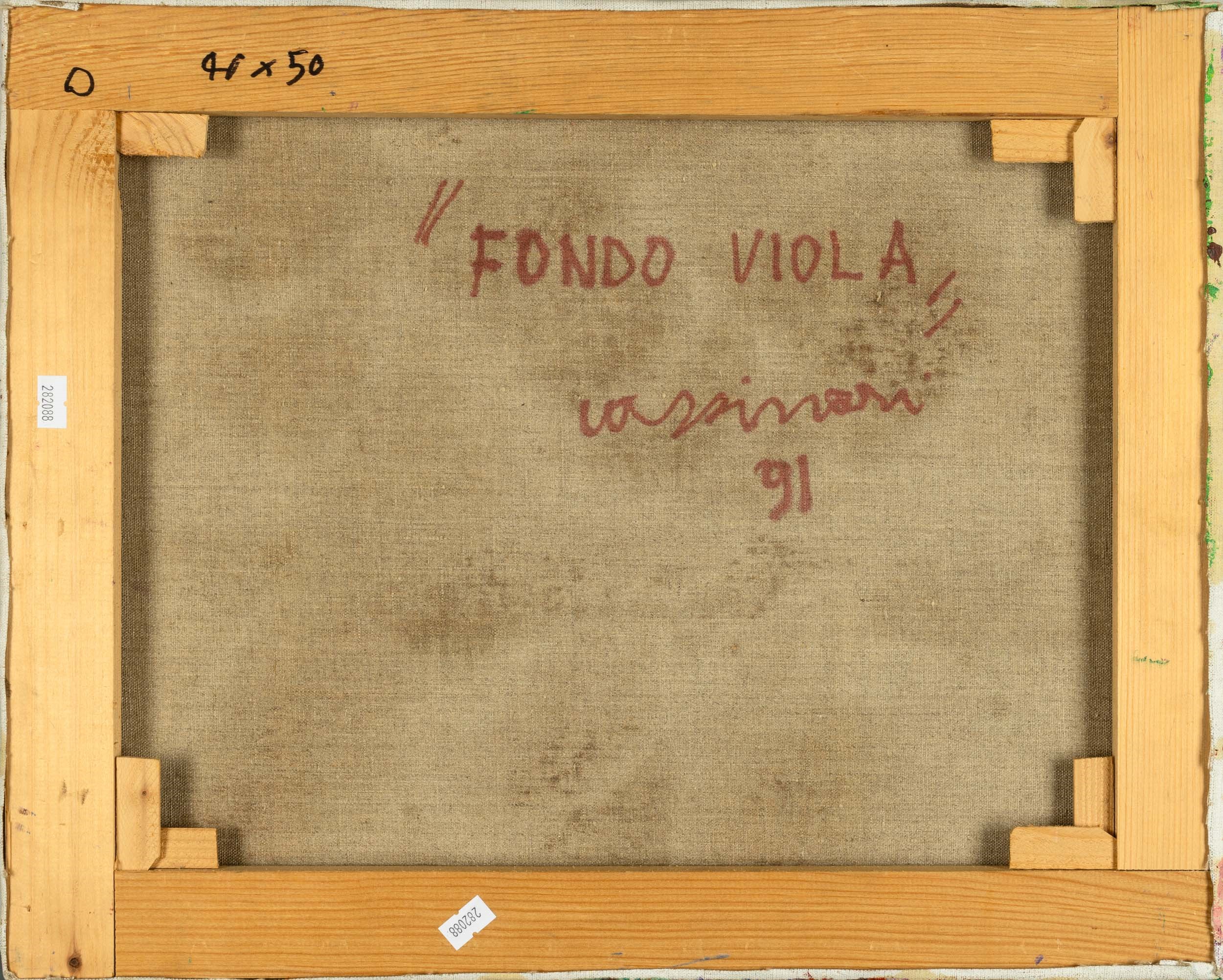 Bruno Cassinari - Fondo viola, olio su tela