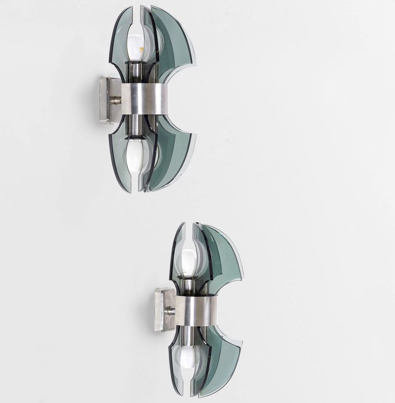 Cristal Art : Coppia di lampade a parete  - Asta Design Lab - Cambi Casa d'Aste