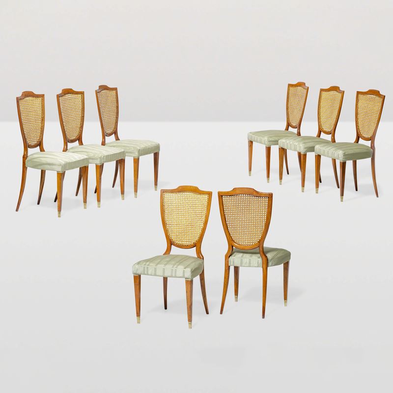 Paolo Buffa : Otto sedie  - Asta Design - Cambi Casa d'Aste