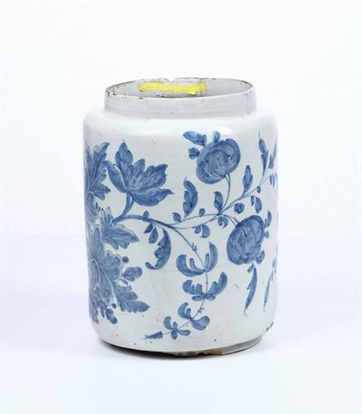 Vaso in Ceramica Bianco e Blu