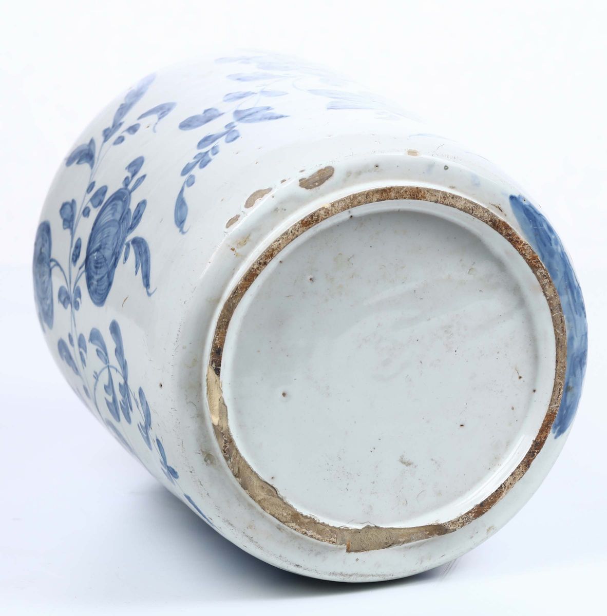 Vaso in Ceramica Bianco e Blu