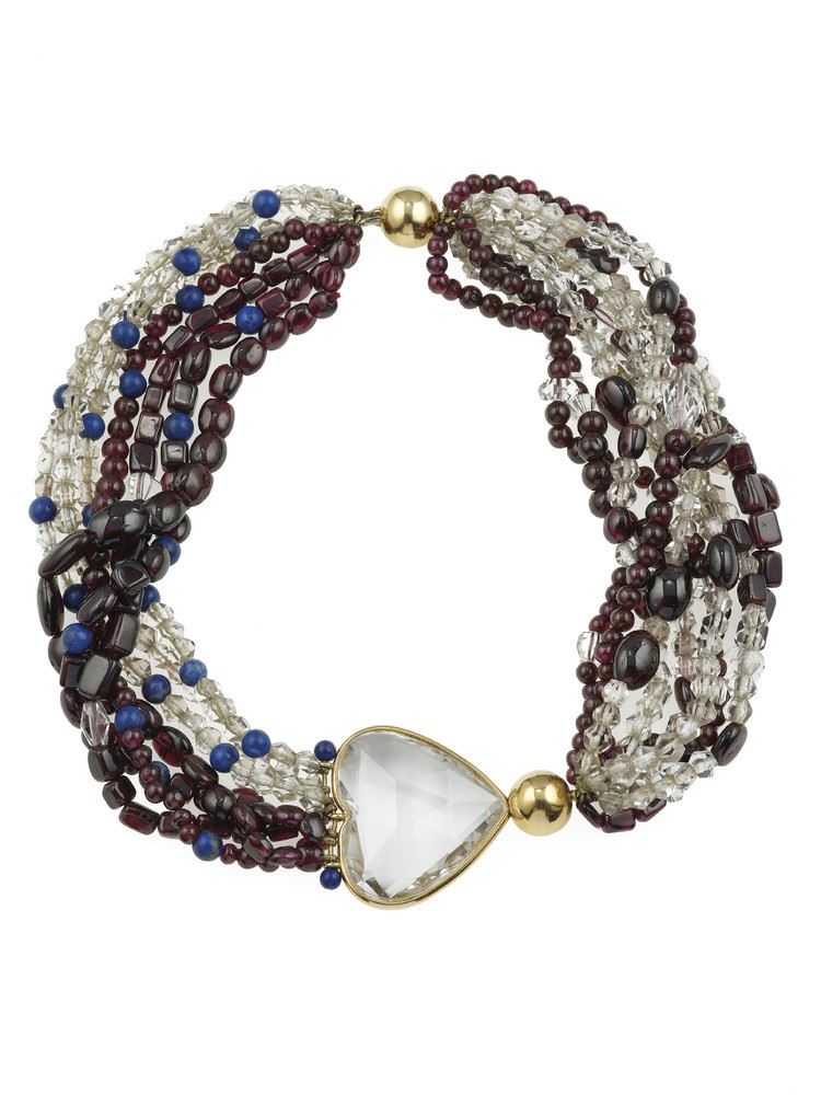 Quartz, garnet, lapis-lazuli and gold necklace  - Auction Jewels - Cambi Casa d'Aste