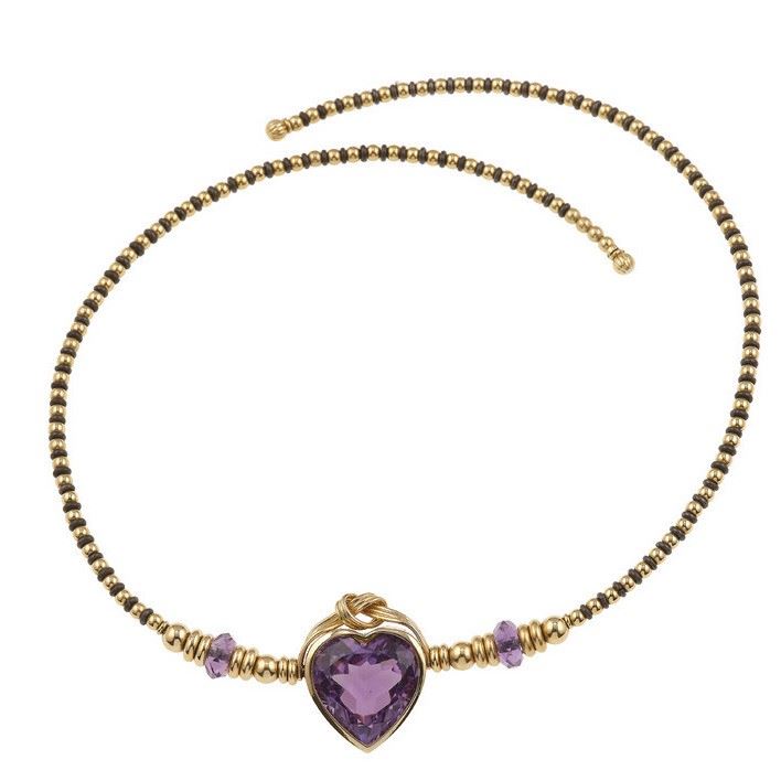 Amethyst and gold necklace  - Auction Jewels - Cambi Casa d'Aste