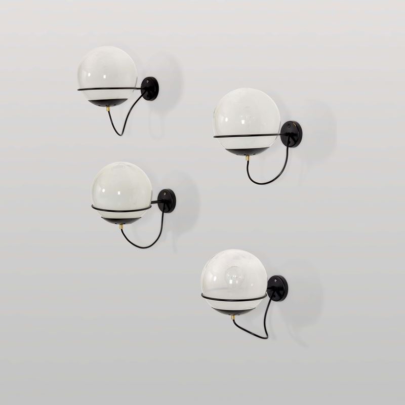 Gino Sarfatti : Quattro lampade a parete mod. 238/1  - Asta Design - Cambi Casa d'Aste