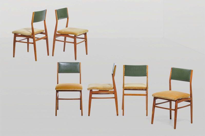 Paolo Buffa : Sei sedie  - Asta Design - Cambi Casa d'Aste