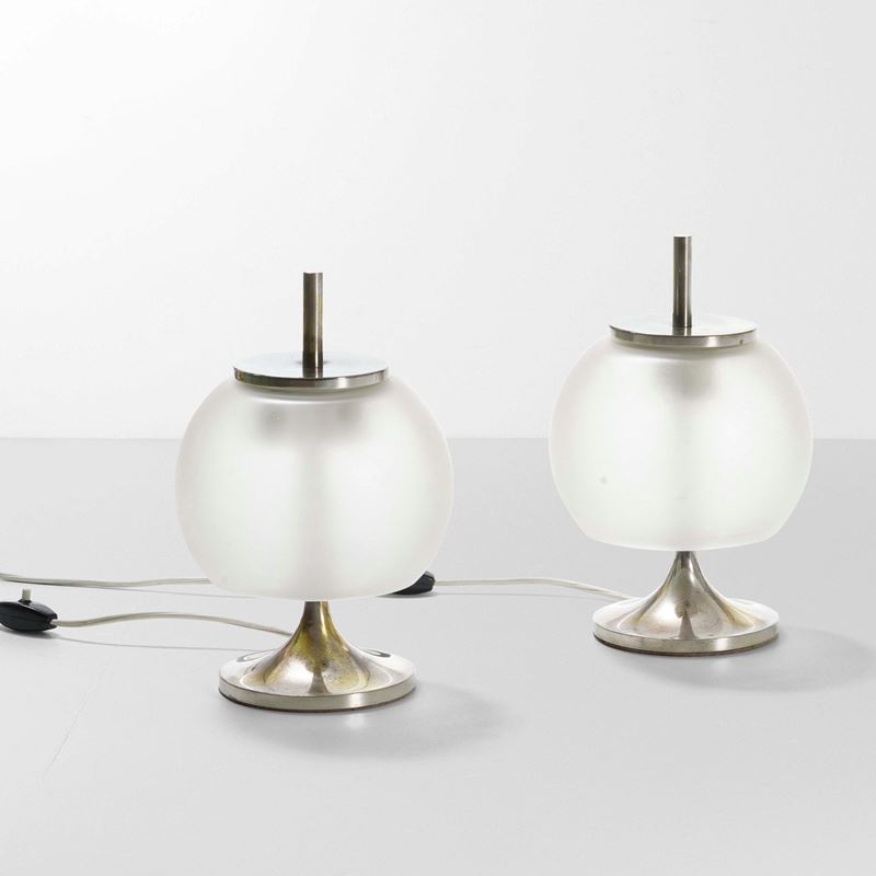 Emma Schweinberger Gismondi : Coppia di lampade da tavolo mod. Chi  - Asta Design - Cambi Casa d'Aste