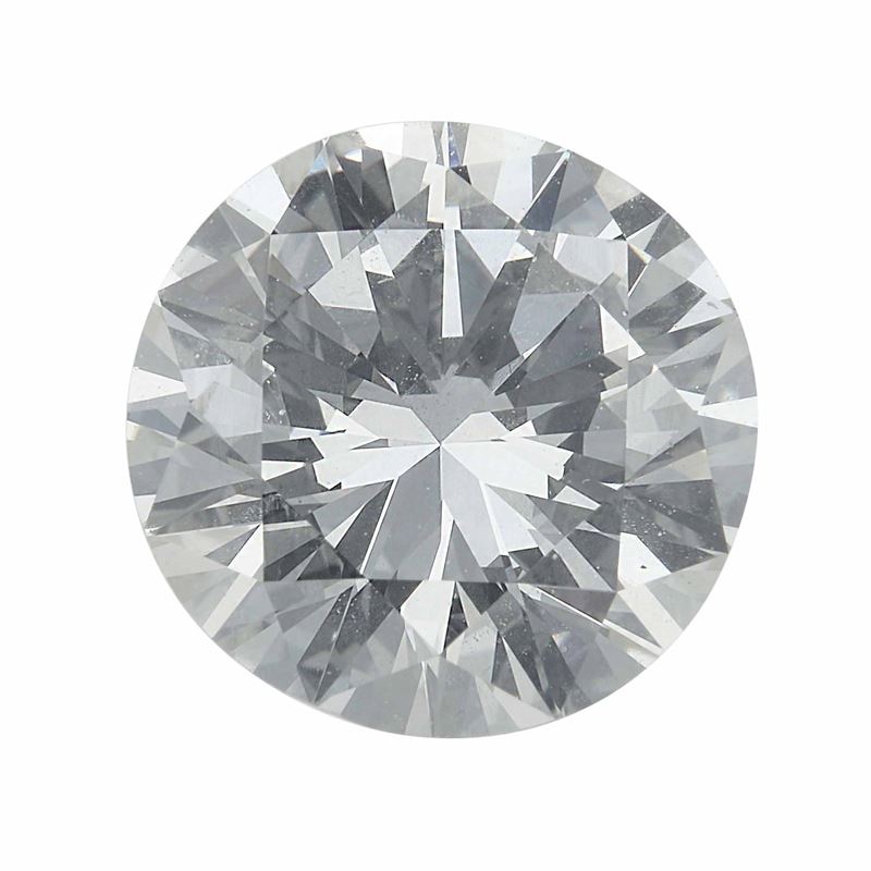 Diamante taglio brillante di ct 2.01, colore J, caratteristiche interne VVS2, fluorescenza UV molto forte  - Asta Fine Jewels - Cambi Casa d'Aste