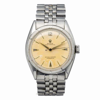 Sportivo e Versatile Oyster Perpetual Ref 6085 in Acciaio Inossidabile, Quadrante Fanè con Indici...