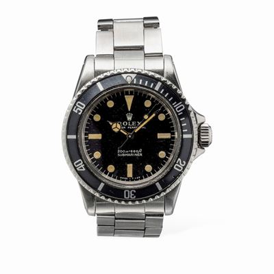 Semplice e Sportivo Submariner Ref 5513 "meter First" in Acciaio Inossidabile, Quadrante Nero Opa...