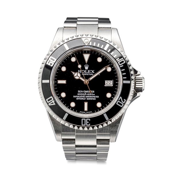 Rolex - Seadweller ref 16600, valuable underwater wristwatch, with seconds in the center, date and escape valve Helium 