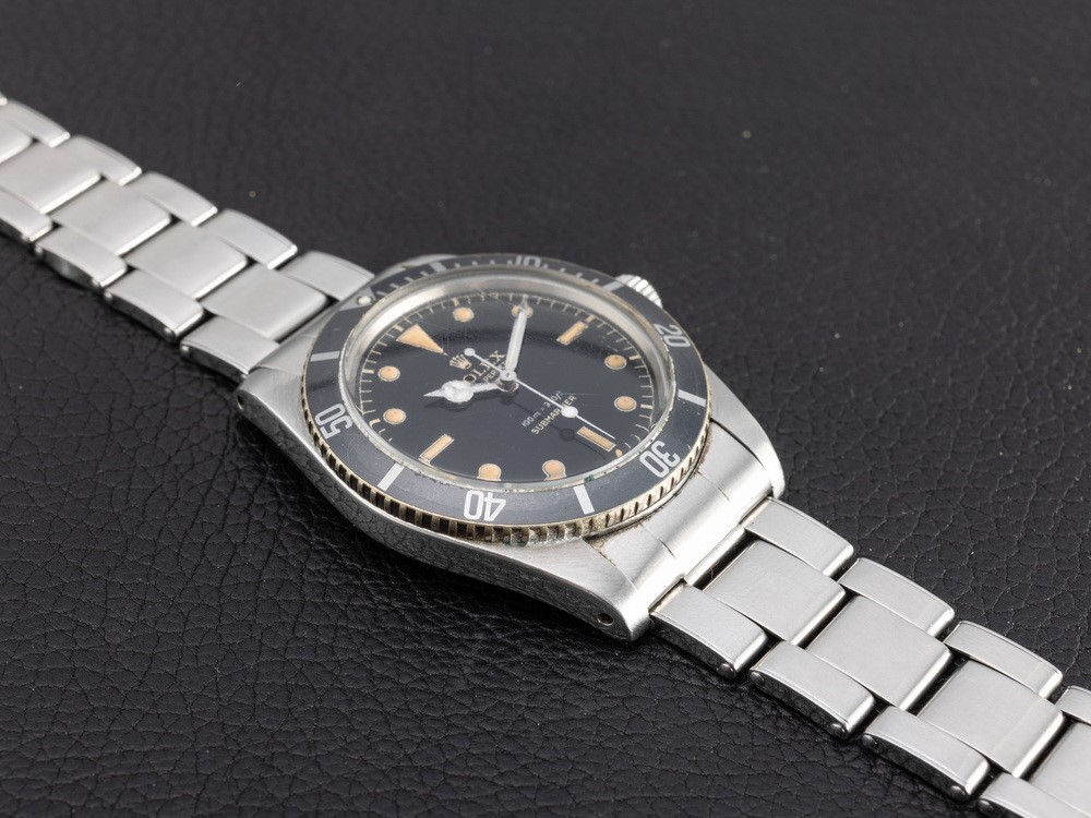 Rolex - Ricercato e Iconico Submariner Ref 5508 in Acciaio Inossidabile, Quadrante Nero Gilt con ...