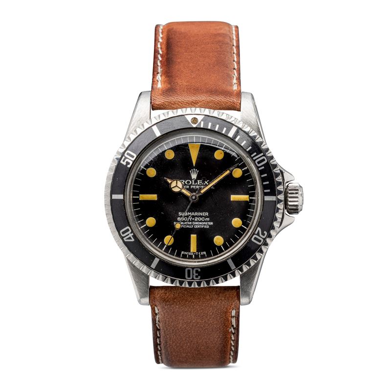 Rolex : Submariner ref 5512 with pointed shoulders, stainless steel automtic movement, matt black dial with luminous pallettoni  - Auction Wrist Watches - Cambi Casa d'Aste