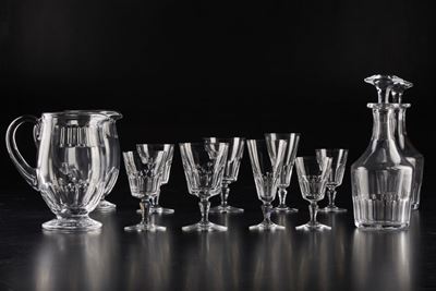 Servizio di Calici “texas”francia, Manifattura Baccarat, Seconda Metà del XX Secolo