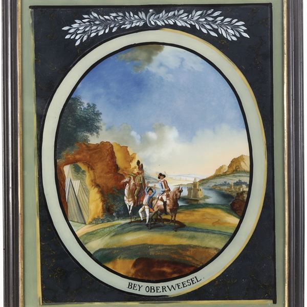 Scuola veneta del XVIII secolo Paesaggi con figure