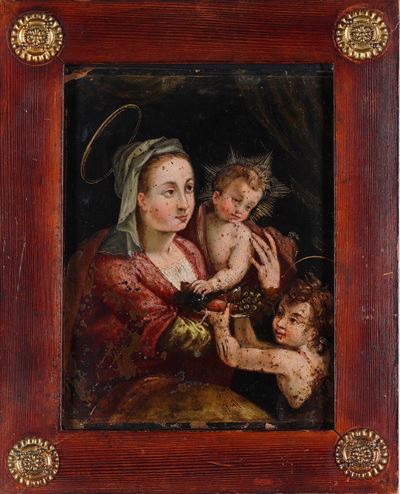 Scuola del XVII Secolo Madonna con Bambino e San Giovannino