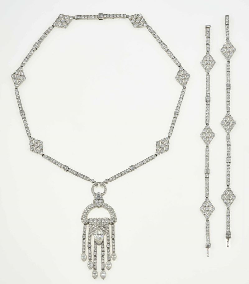 Diamond and platinum sautoir  - Auction Fine Jewels - Cambi Casa d'Aste