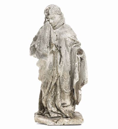 Abate Cistercense Piangente e Figura Religiosa Acefala. Francia, Probabilmente Borgogna, XV-XVI S...