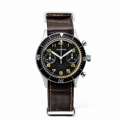 Importante Cronografo Militare con Ritorno in Volo Assegnato All'aeronautica Militare Italiana, C...
