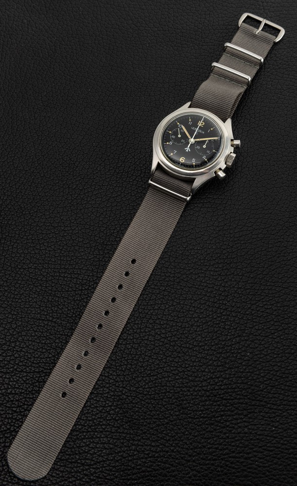 Lemania - Raro Chrono Ref 818 con Cassa Asimmetrica in Acciaio, Quadrante Nero Due Contatori con ...