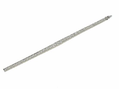 Bracciale tennis in oro bianco 750/1000 con diamanti