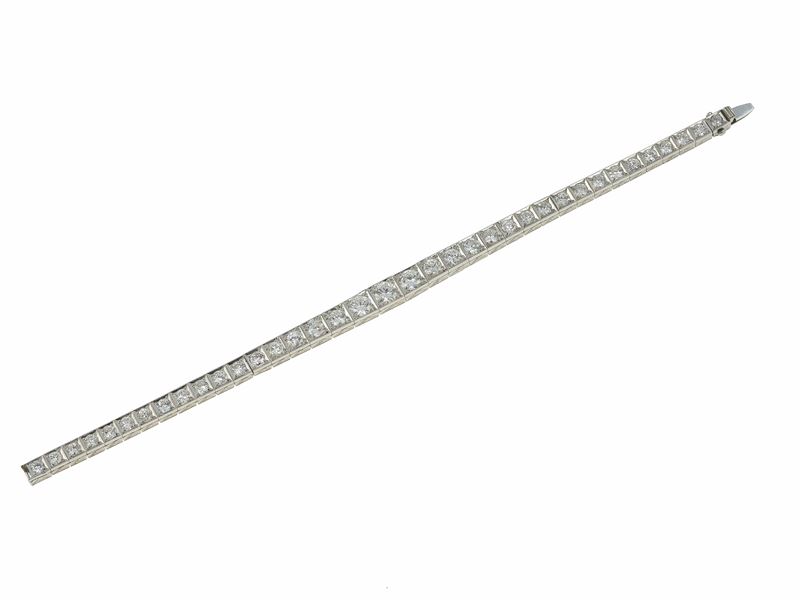 Diamond line bracelet  - Auction Fine Jewels - Cambi Casa d'Aste