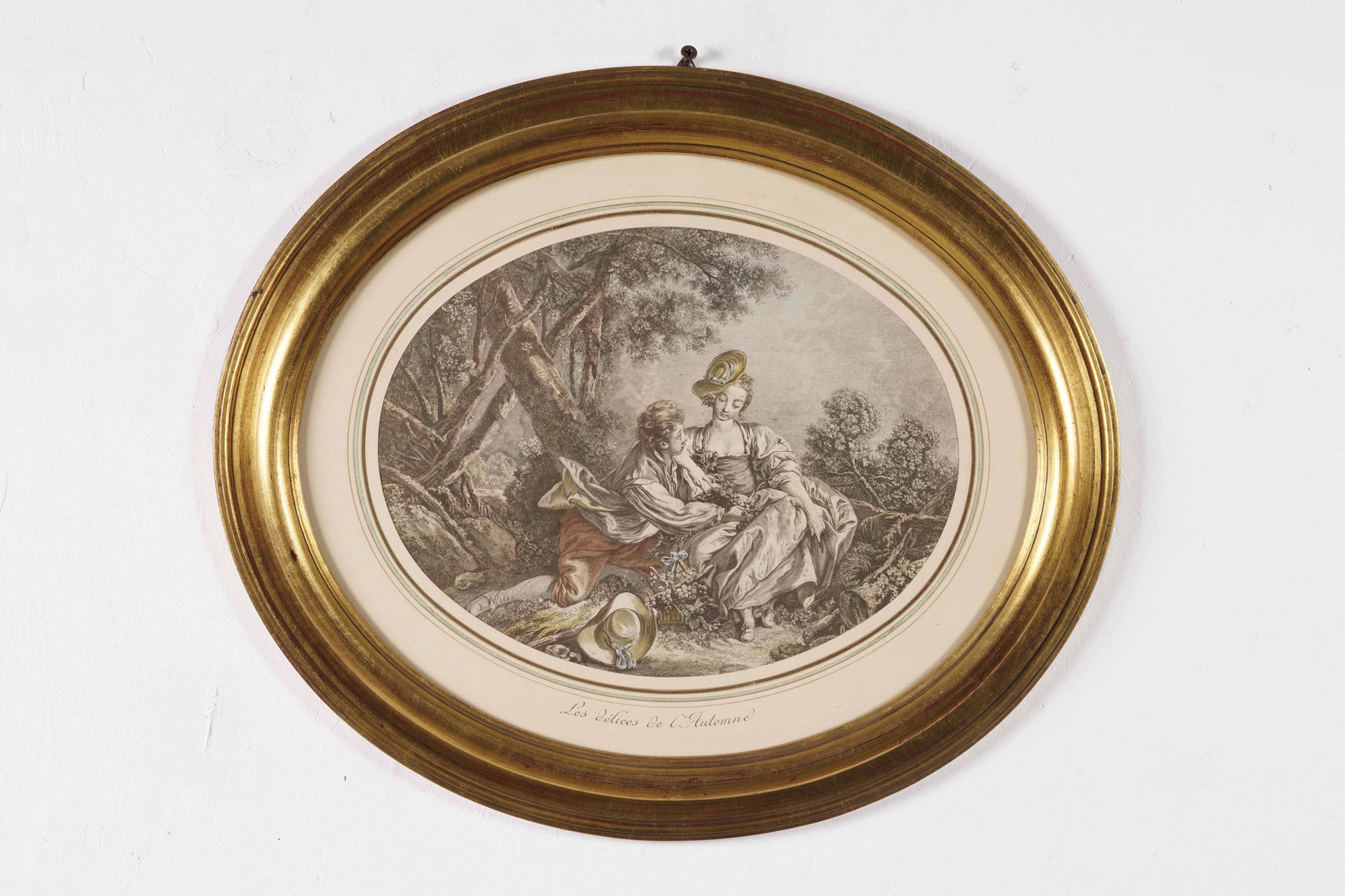Coppia di Stampe Raffiguranti Scene Galanti. Francia XIX-XX Secolo