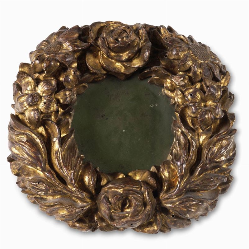 Specchiera a cesto in legno intagliato e dorato  - Auction Antique July - Cambi Casa d'Aste