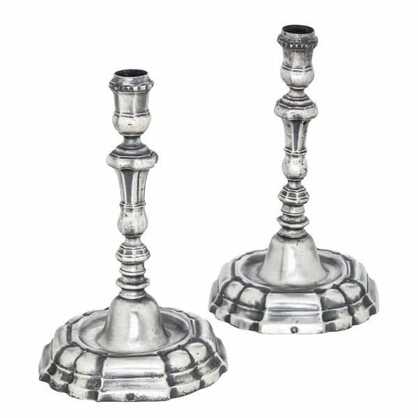 Two candle holders, Germany, 1700s