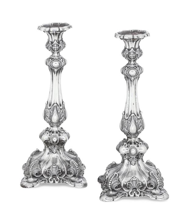 Two candle holders, Austro-Hungarian empire, 1800s