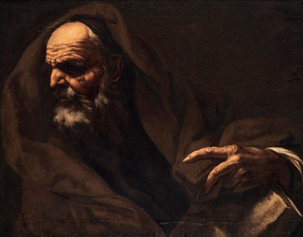 Scuola napoletana del XVII secolo Ritratto di filosofo