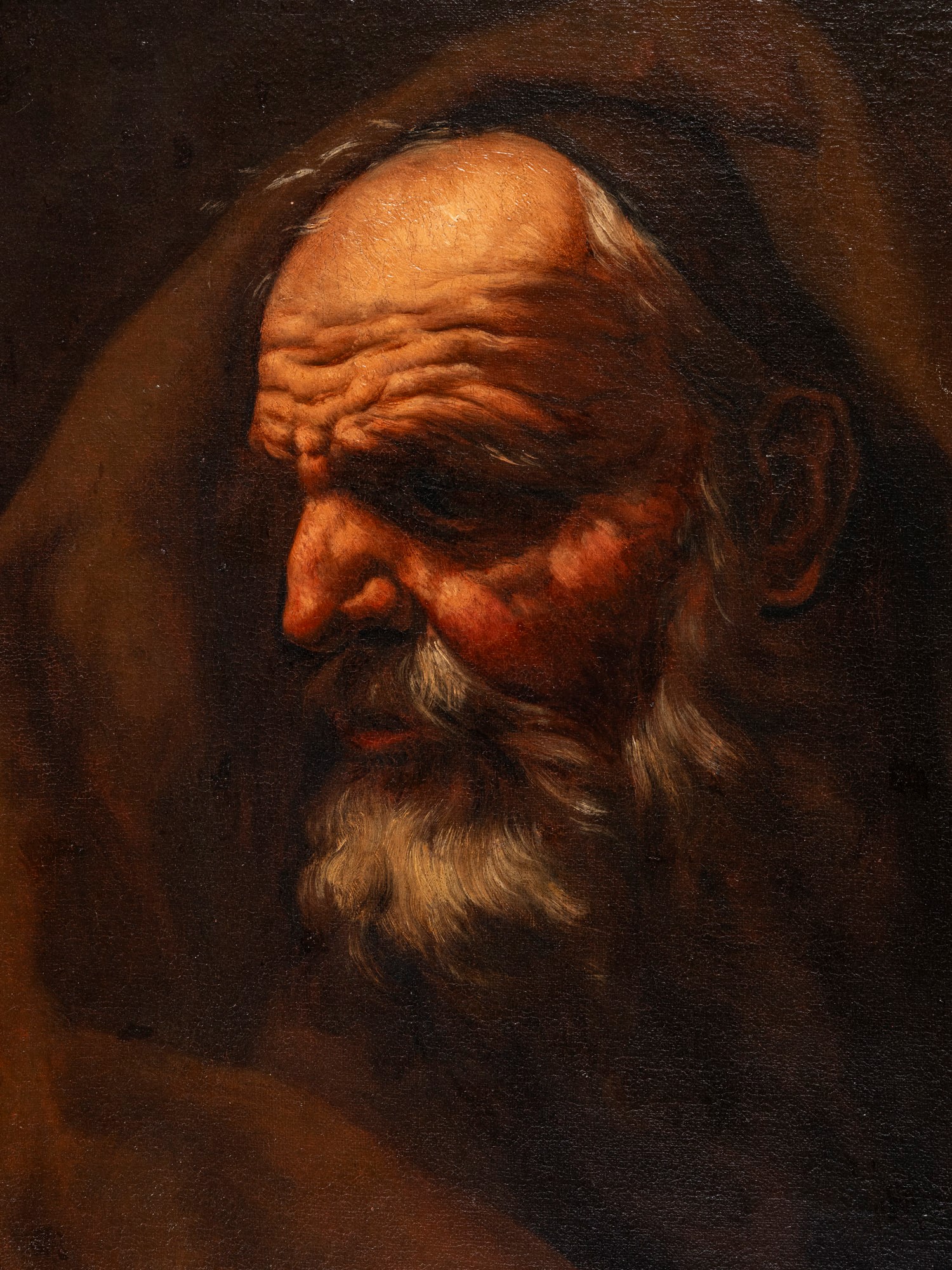 Scuola napoletana del XVII secolo, Ritratto di filosofo, olio su tela