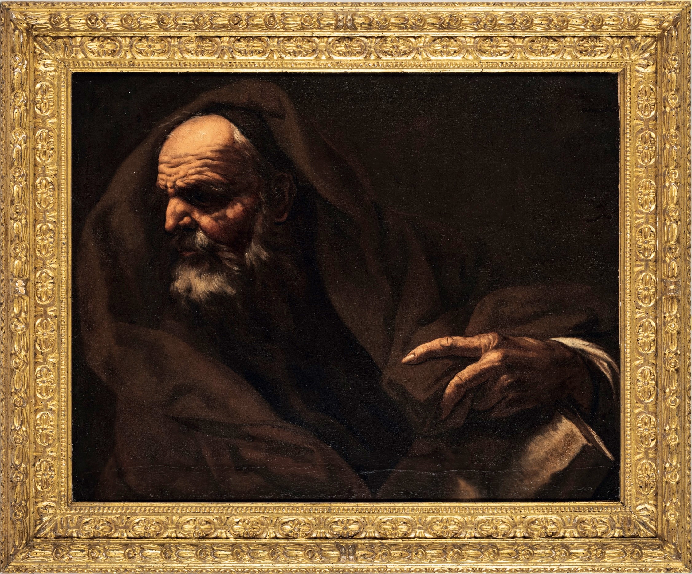 Scuola napoletana del XVII secolo, Ritratto di filosofo, olio su tela