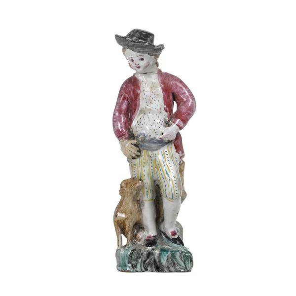 Figurina di ragazzo con cane Savona, 1780-1790 circa