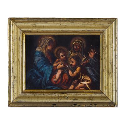 Scuola del XVII Secolo Madonna con Bambino, Sant'anna e San Giovannino