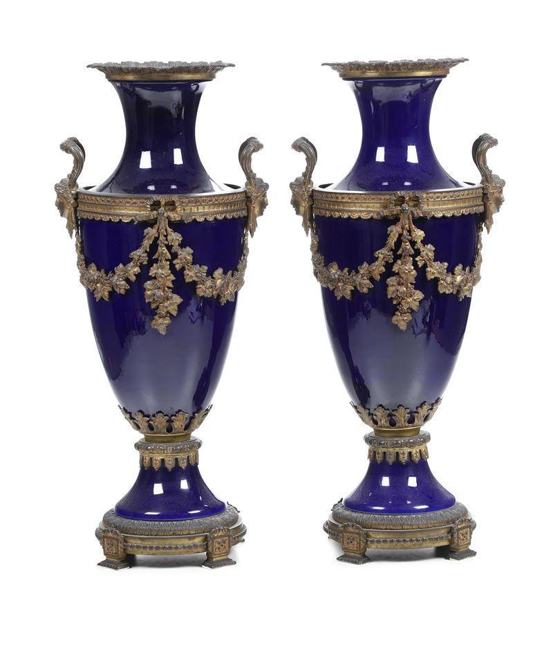 Coppia di vasi, seconda metà del XIX secolo  - Asta Dimore Italiane - Cambi Casa d'Aste