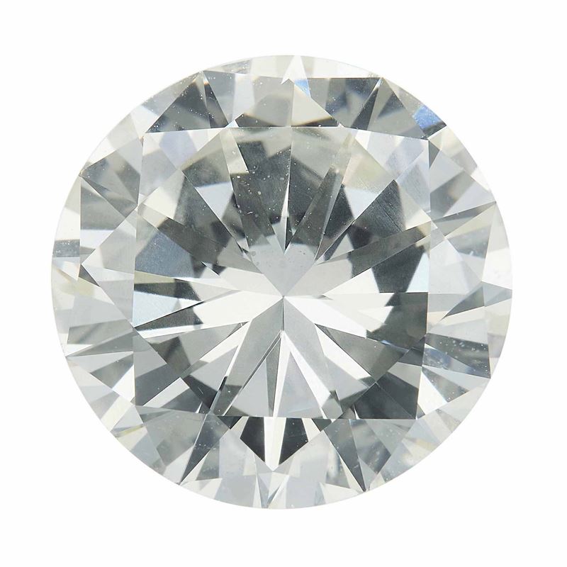 Diamante taglio brillante di ct 5.79, colore N, caratteristiche interne SI2, fluorescenza UV debole  - Asta Fine Jewels - Cambi Casa d'Aste