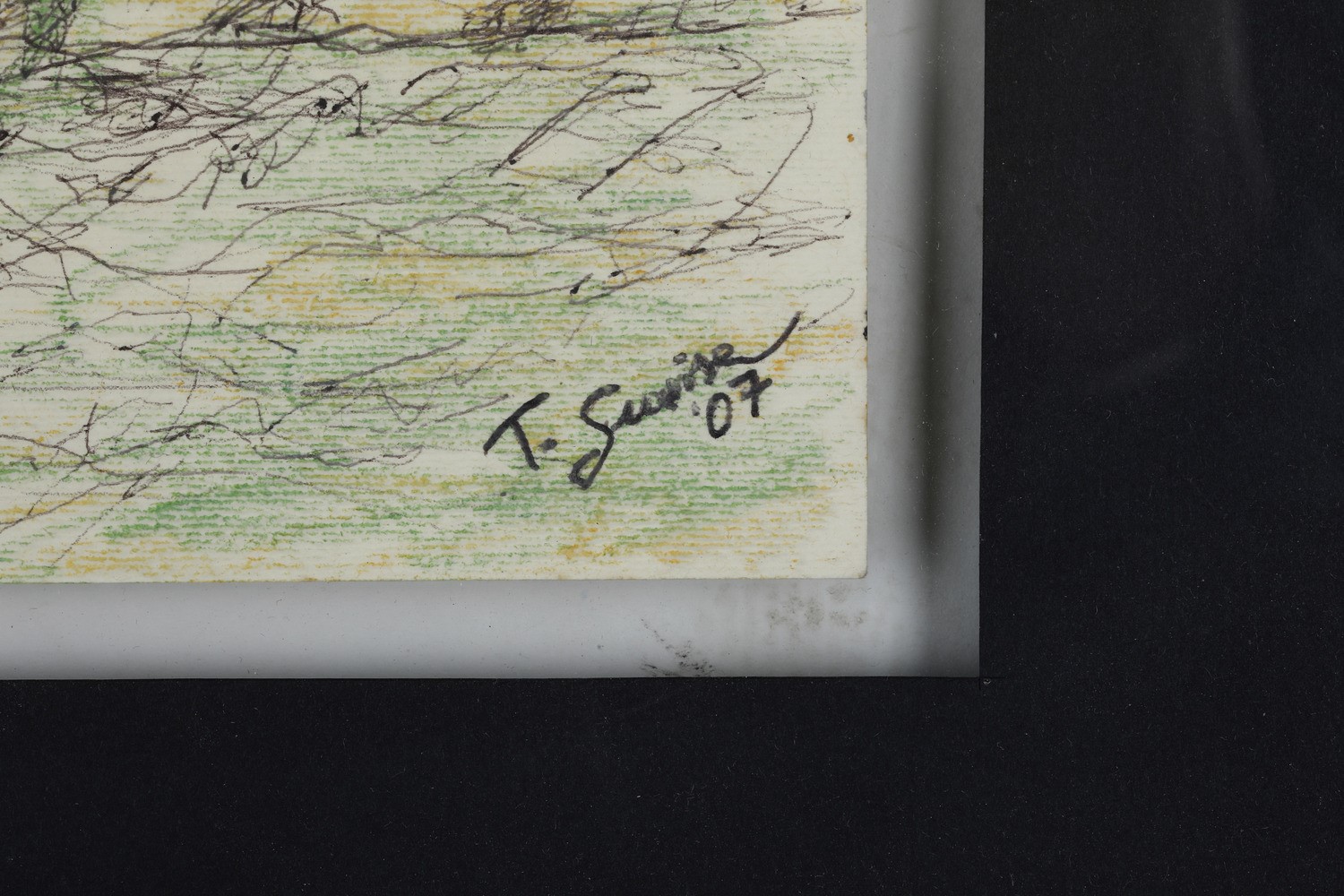Tino Guarise, Alberi, inchiostro e pastelli su carta