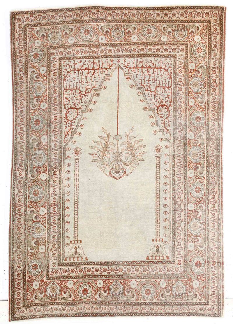 Tappeto a preghiera Panderma, inizio XX secolo  - Auction Carpets - Cambi Casa d'Aste
