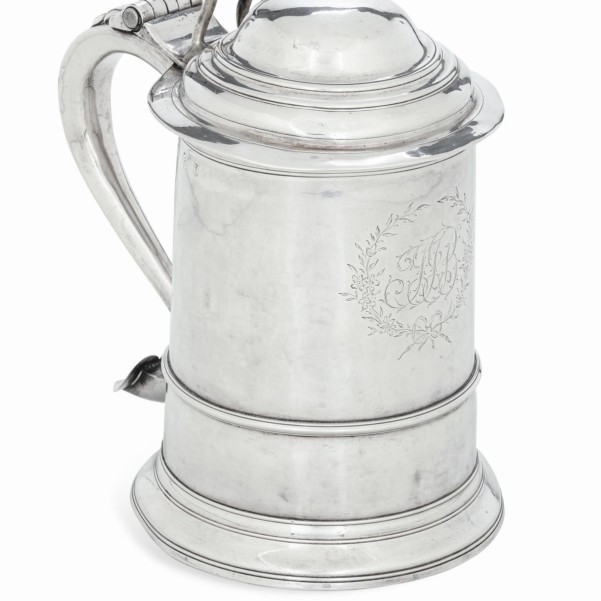 Tankard. Newcastle 1767. Argentiere John Langlands i