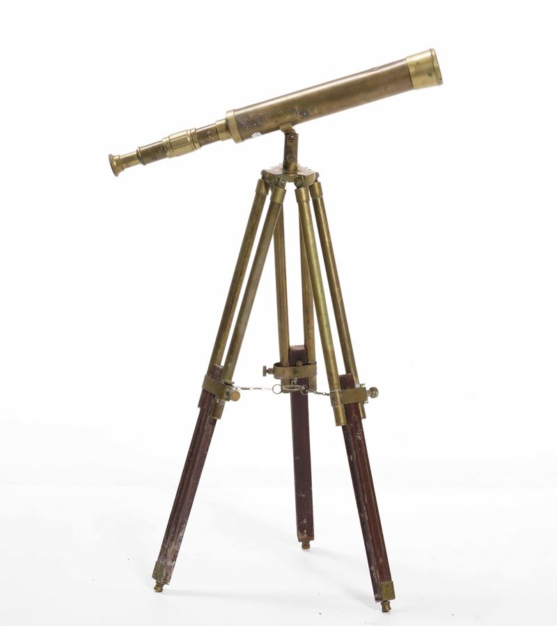 Cannocchiale telescopico con treppiede  - Auction Maritime Art - Cambi Casa d'Aste