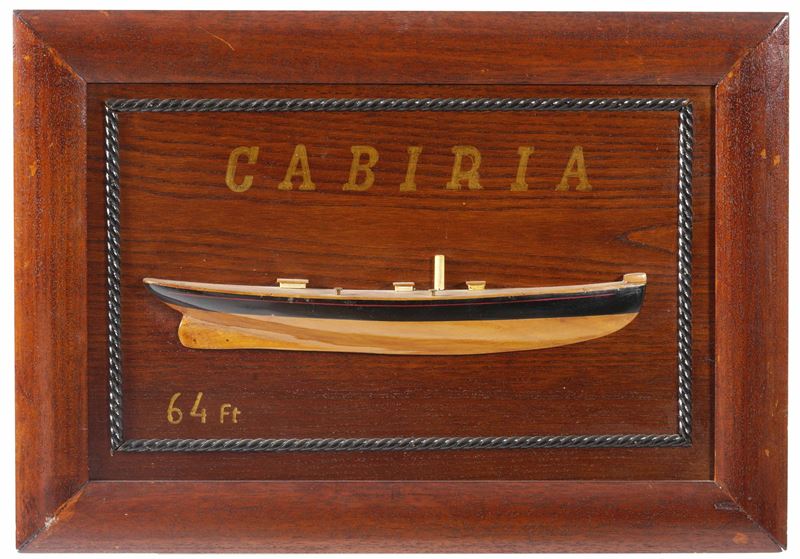 Mezzo scafo "cabiria". Italia XX secolo  - Auction Maritime Art - Cambi Casa d'Aste