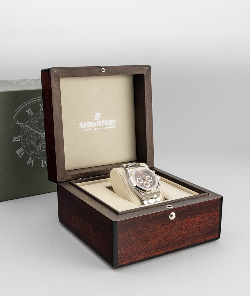 Audemars Piguet - Affascinante e Sportivo Royal Oak Chrono 26300 St in Acciaio con Quadrante Marr...