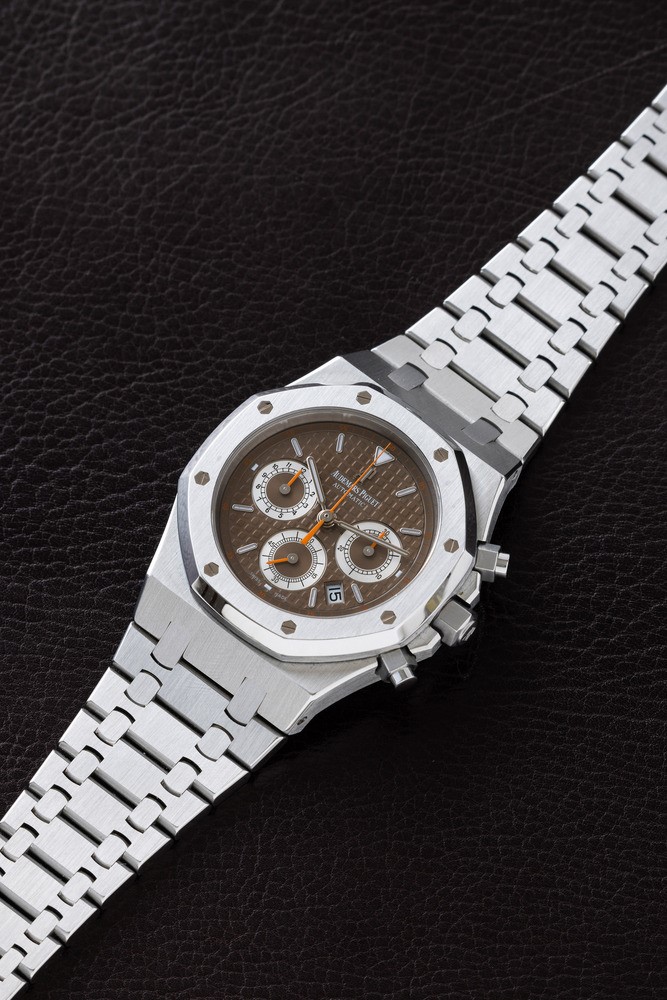 Audemars Piguet - Affascinante e Sportivo Royal Oak Chrono 26300 St in Acciaio con Quadrante Marr...