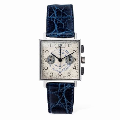 Raro Chrono "gabus" di Forma Quadrata Due Contatori con Scala Tachimetrica, Tasti Quadri, Quadran...