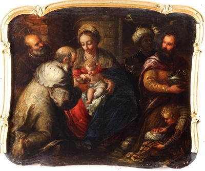Agostino da Santagostino (milano 1633 Ca.-1699), Attribuito a Adorazione dei Magi